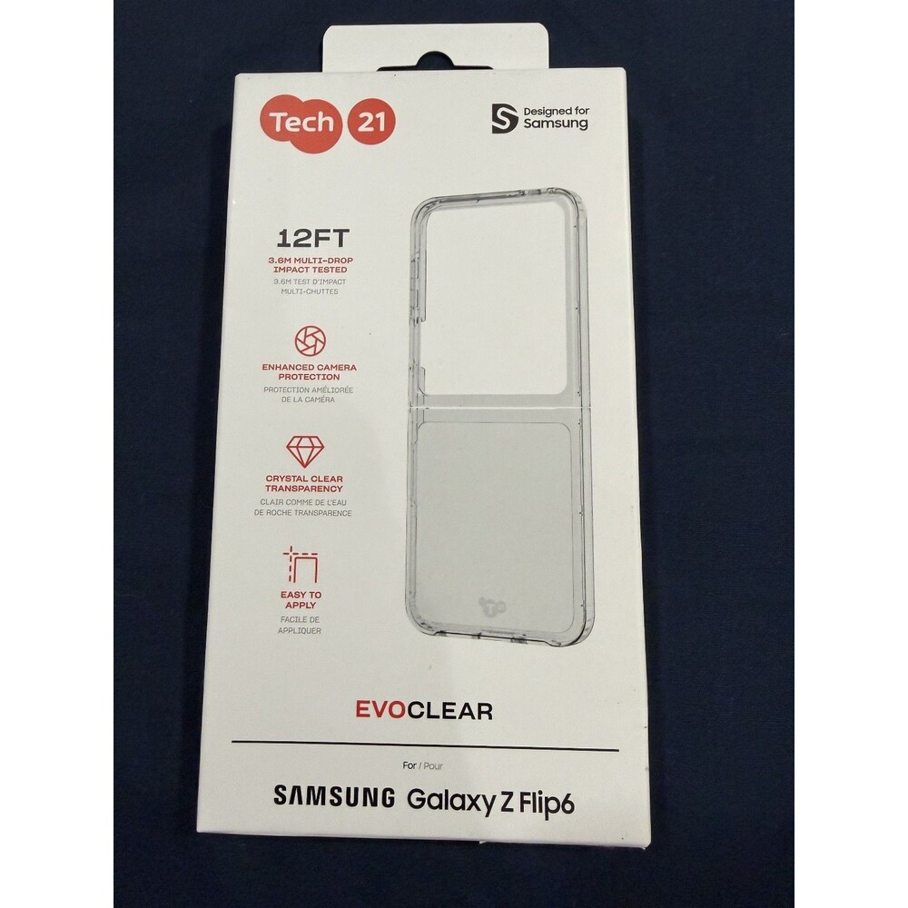 Tech21 EvoClear Case for Samsung Galaxy Z Flip6 Clear NEW IN BOX